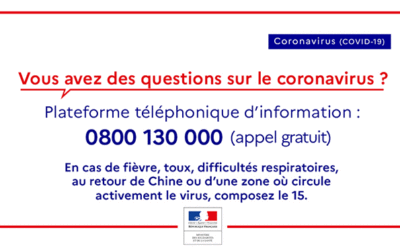 Informations et recommandations sur le coronavirus COVID-19